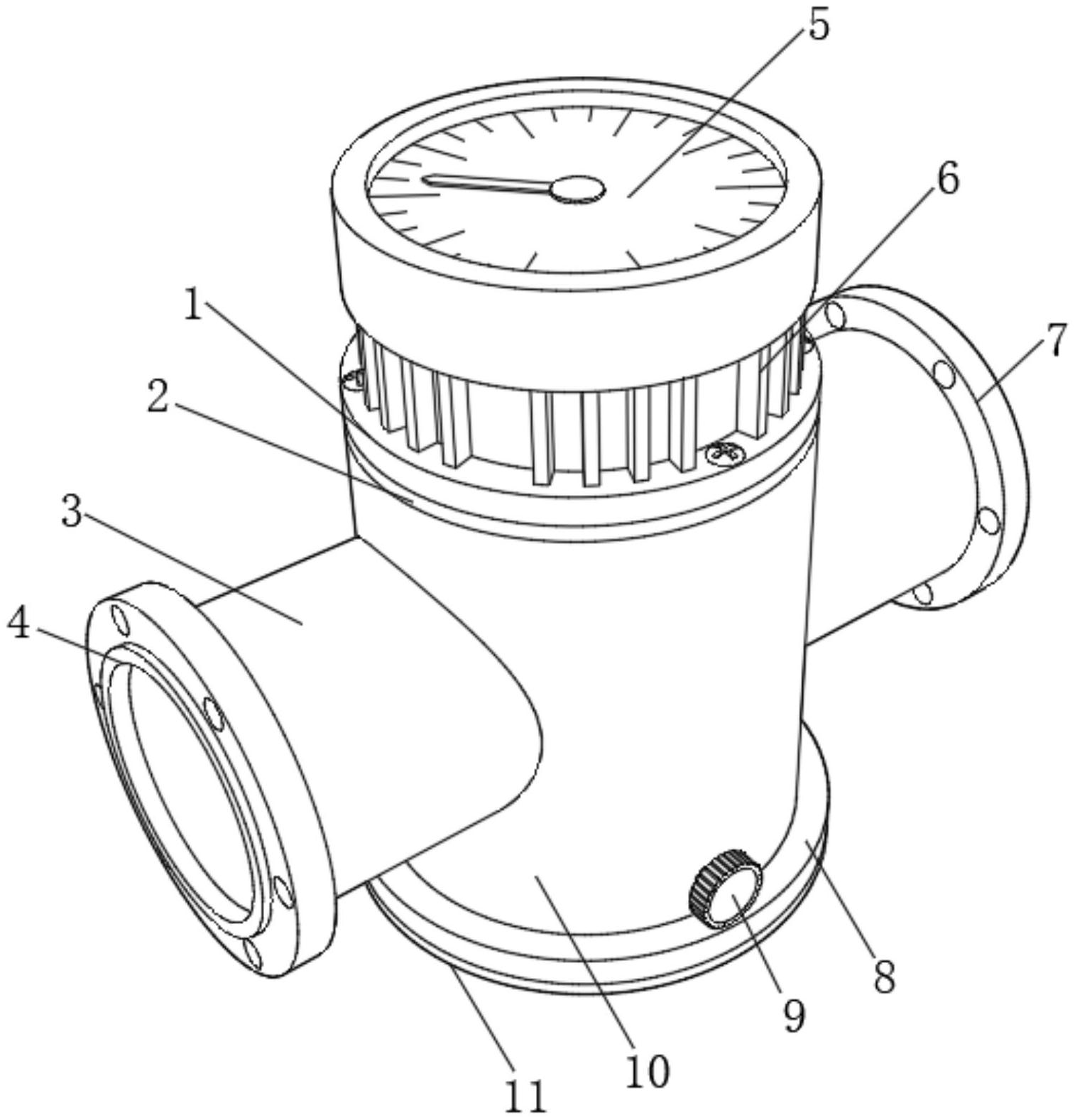 一种高温型椭圆齿轮流量计