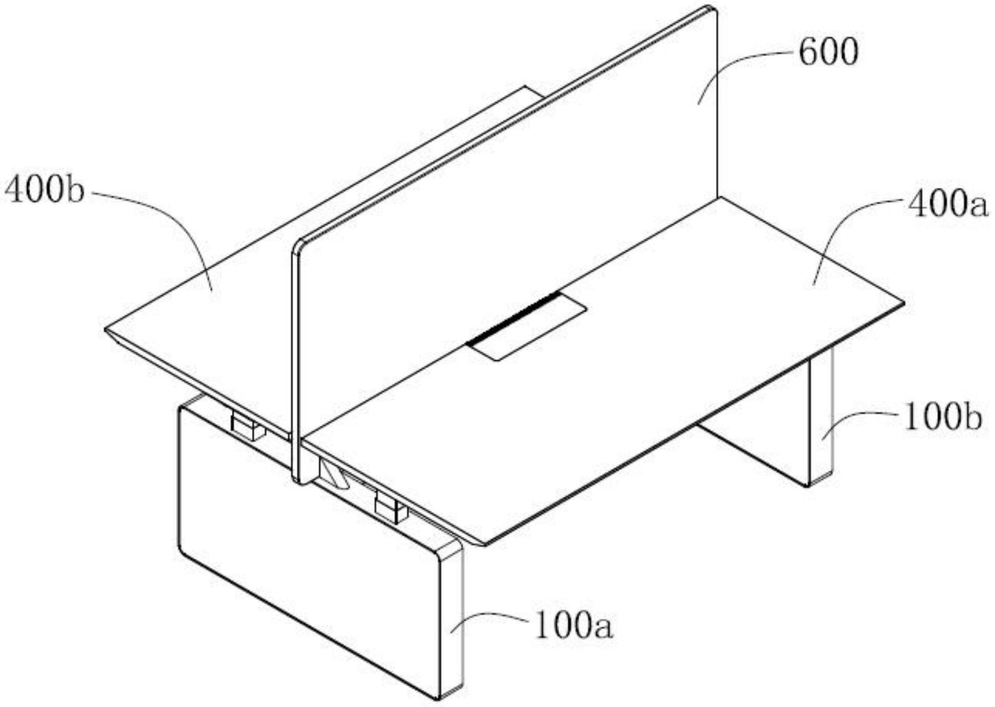 cn213464178u_一种双工位电动升降办公桌有效