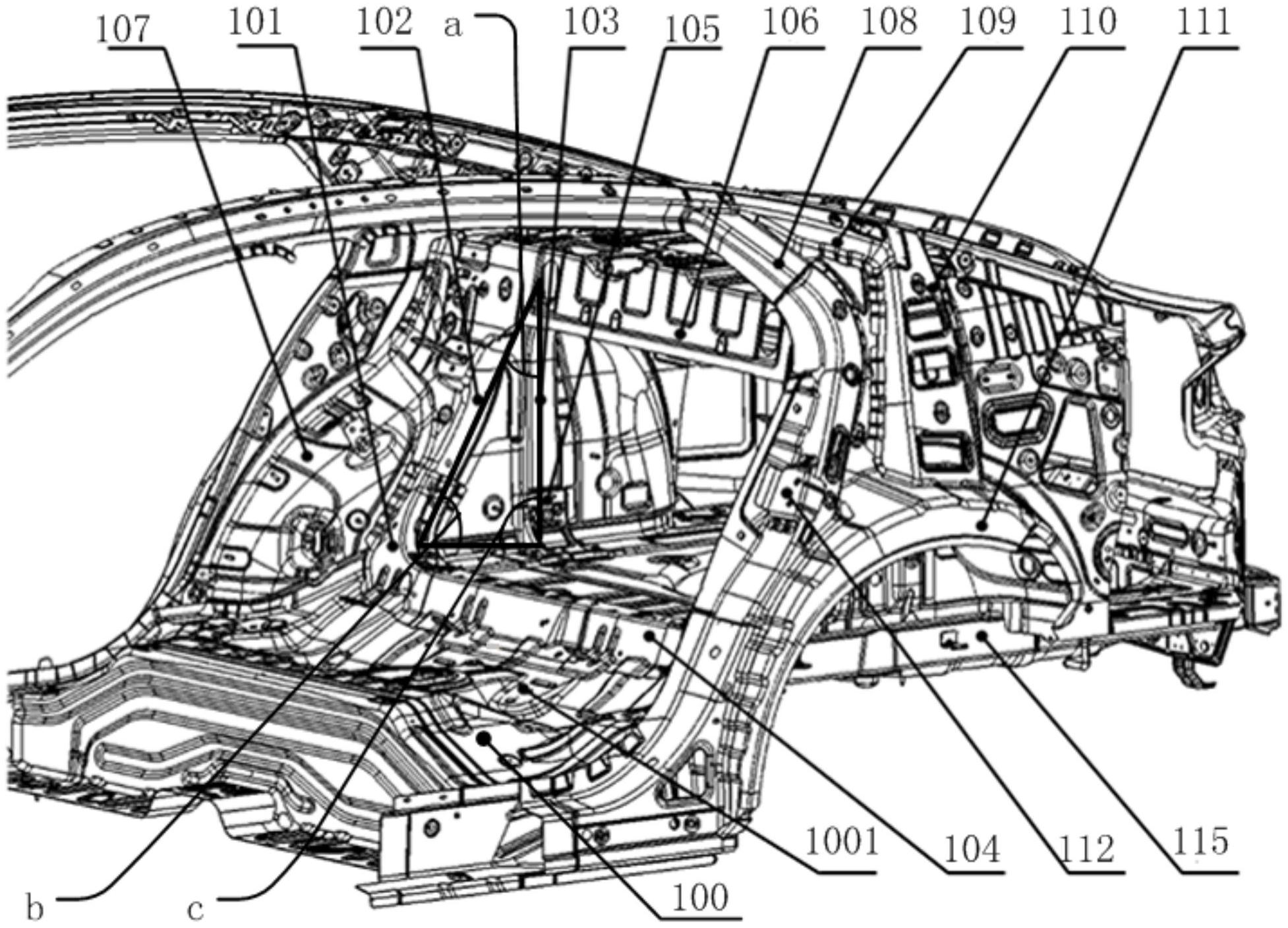 一种车身后部结构和汽车