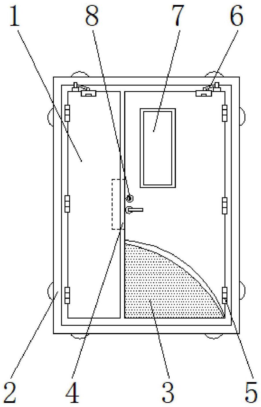 一种可防止高温变形的乙级超薄钢质防火门