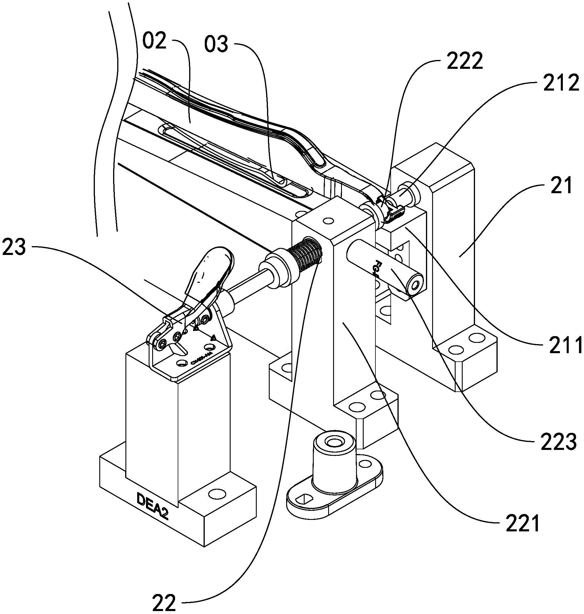 汽车挡风网检具的活动限位结构