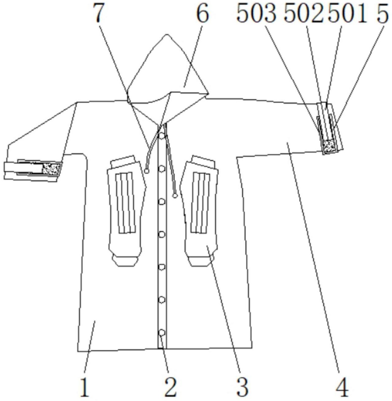 一种用于夜间骑行的荧光eva雨衣