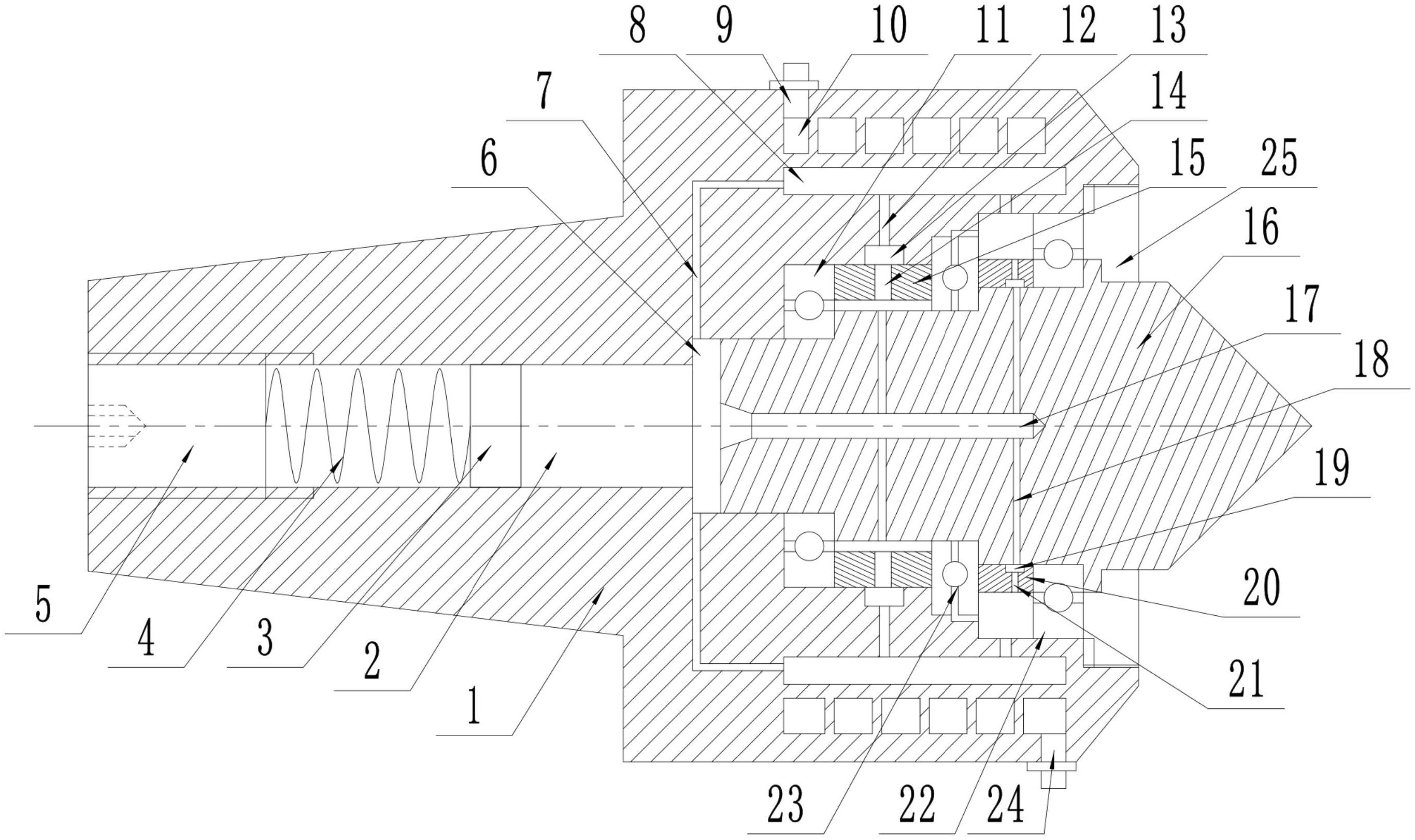 一种航空发动机壳体用加工车床顶尖装置