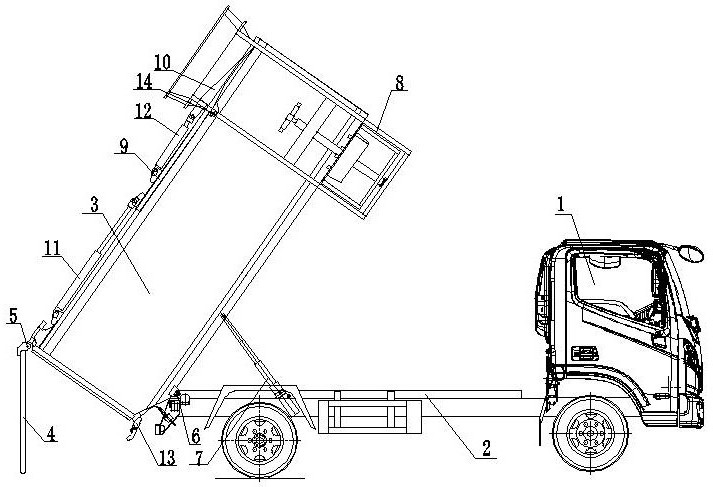 基于挂桶的垃圾车装置