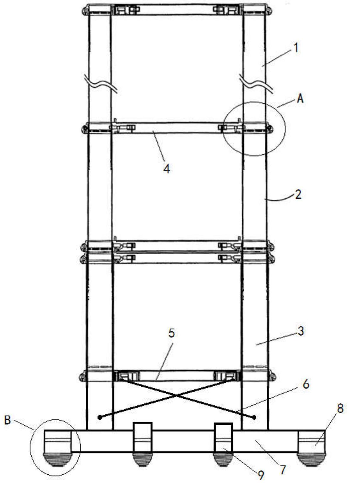 一种带稳定结构的伸缩梯及带该伸缩梯的人字梯