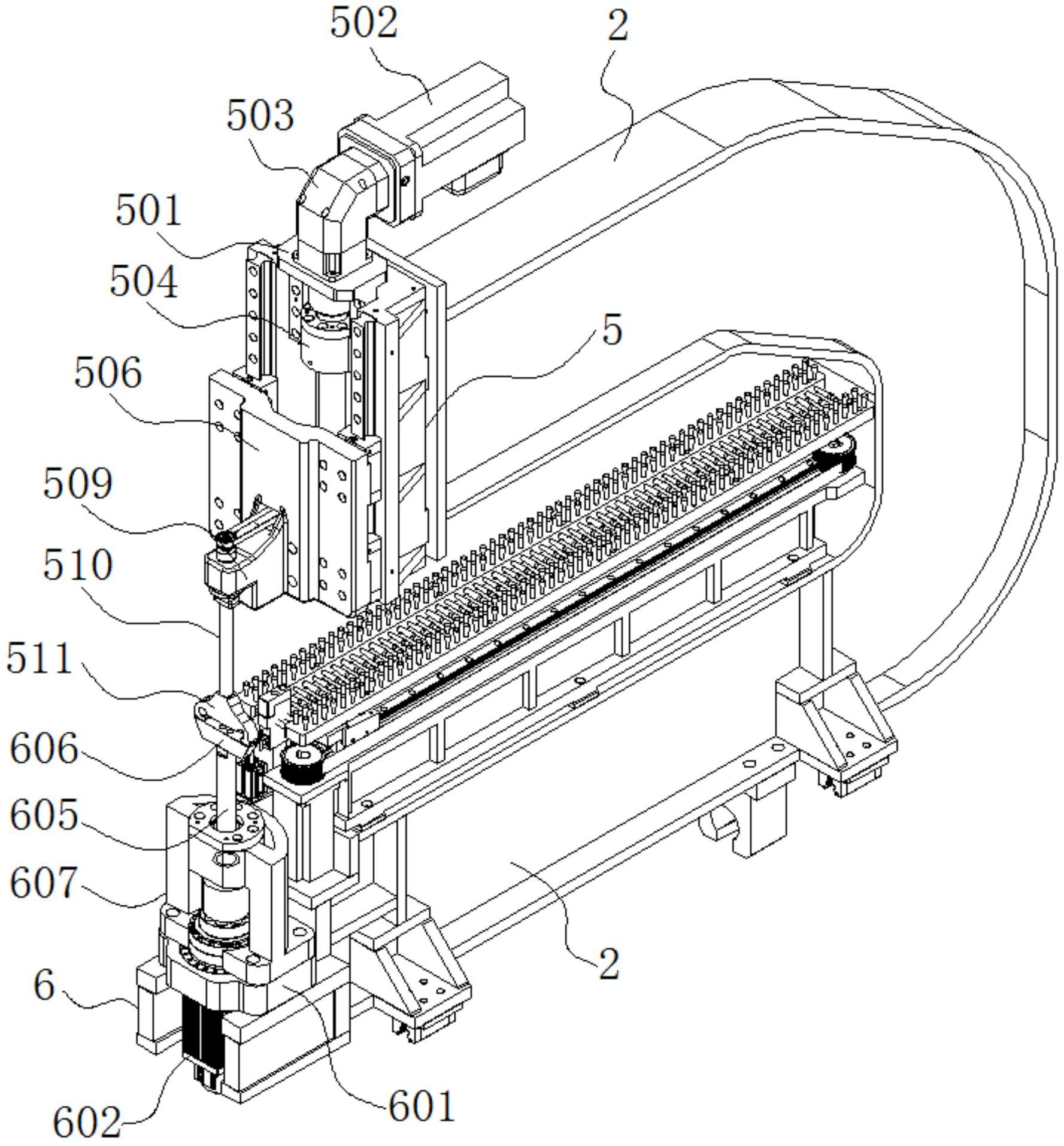 一种折弯机u形送料装置上下压紧旋转机构