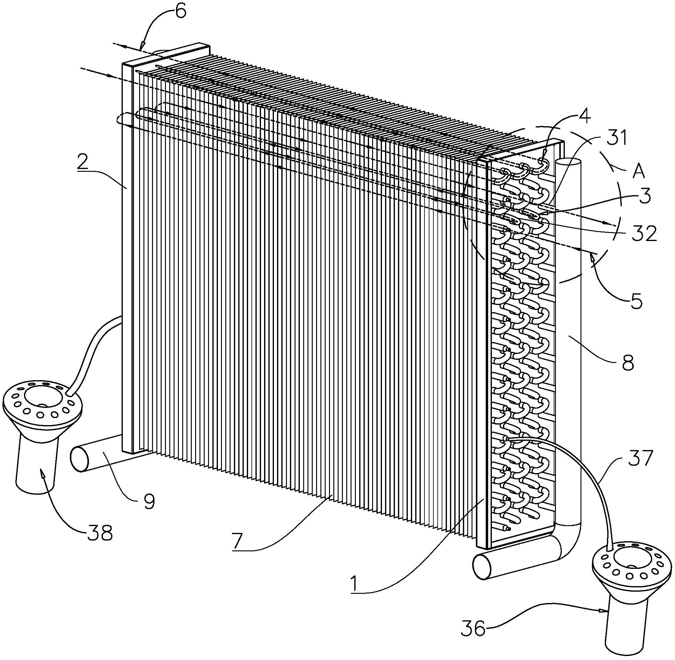 cn213542897u_一种交织型双回路翅片式蒸发器有效
