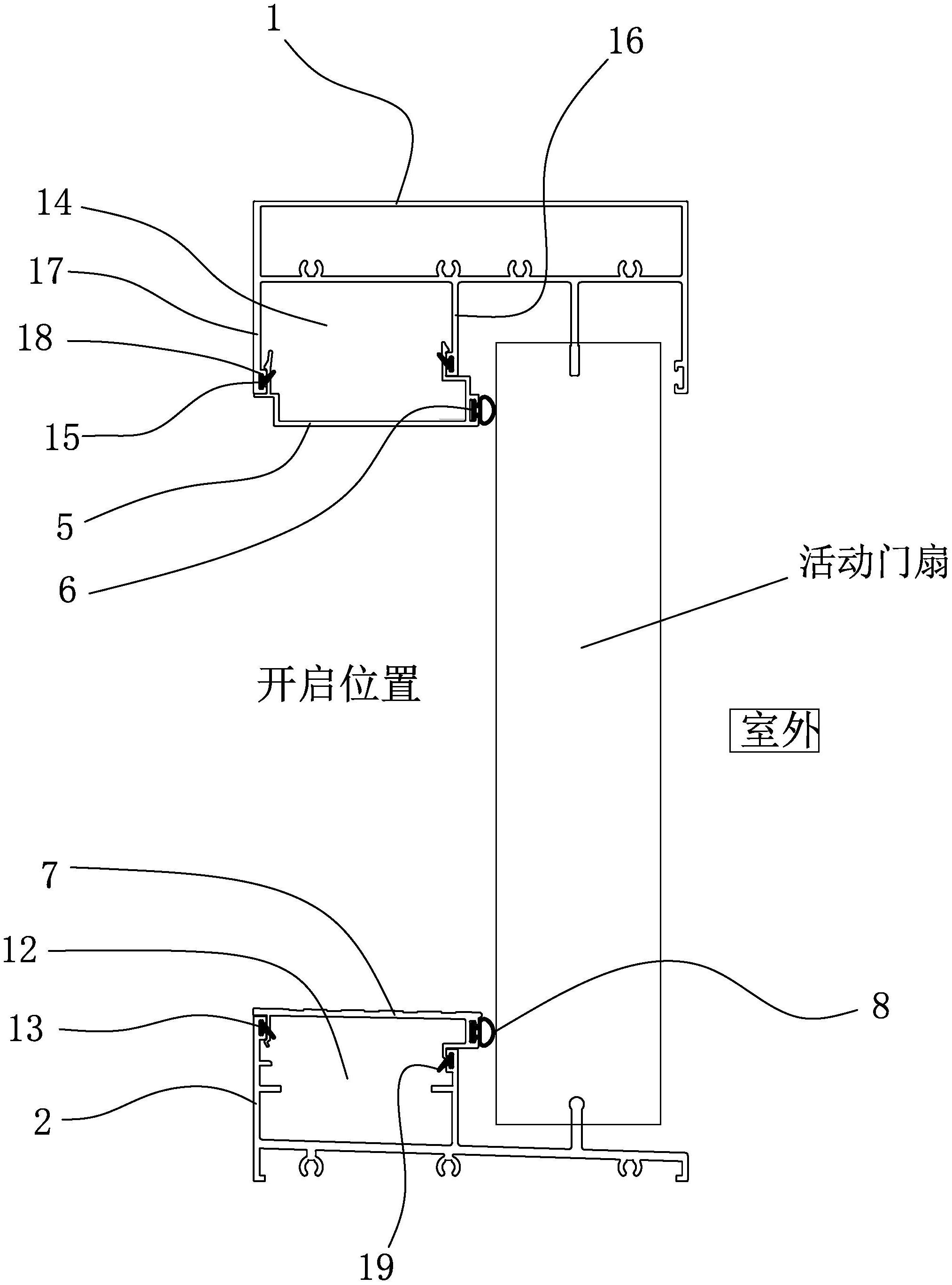 手动推拉门结构图图片