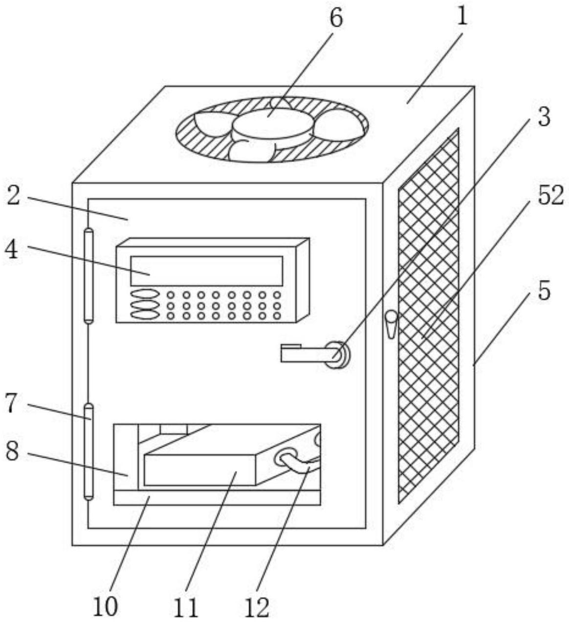 cn213603007u_一种循环通风降温的plc控制柜有效