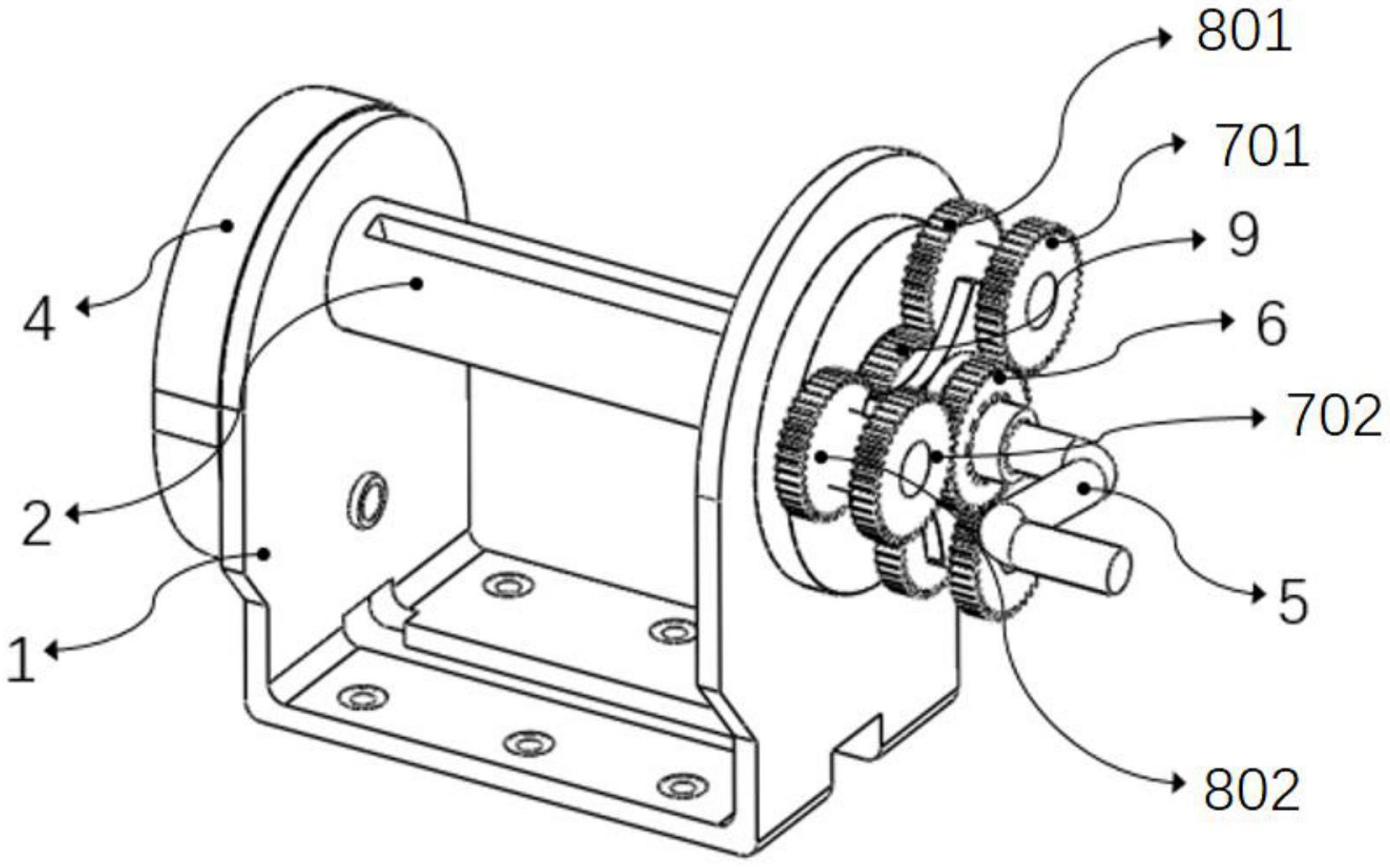一种基于行星齿轮的提高传动比用绞盘结构