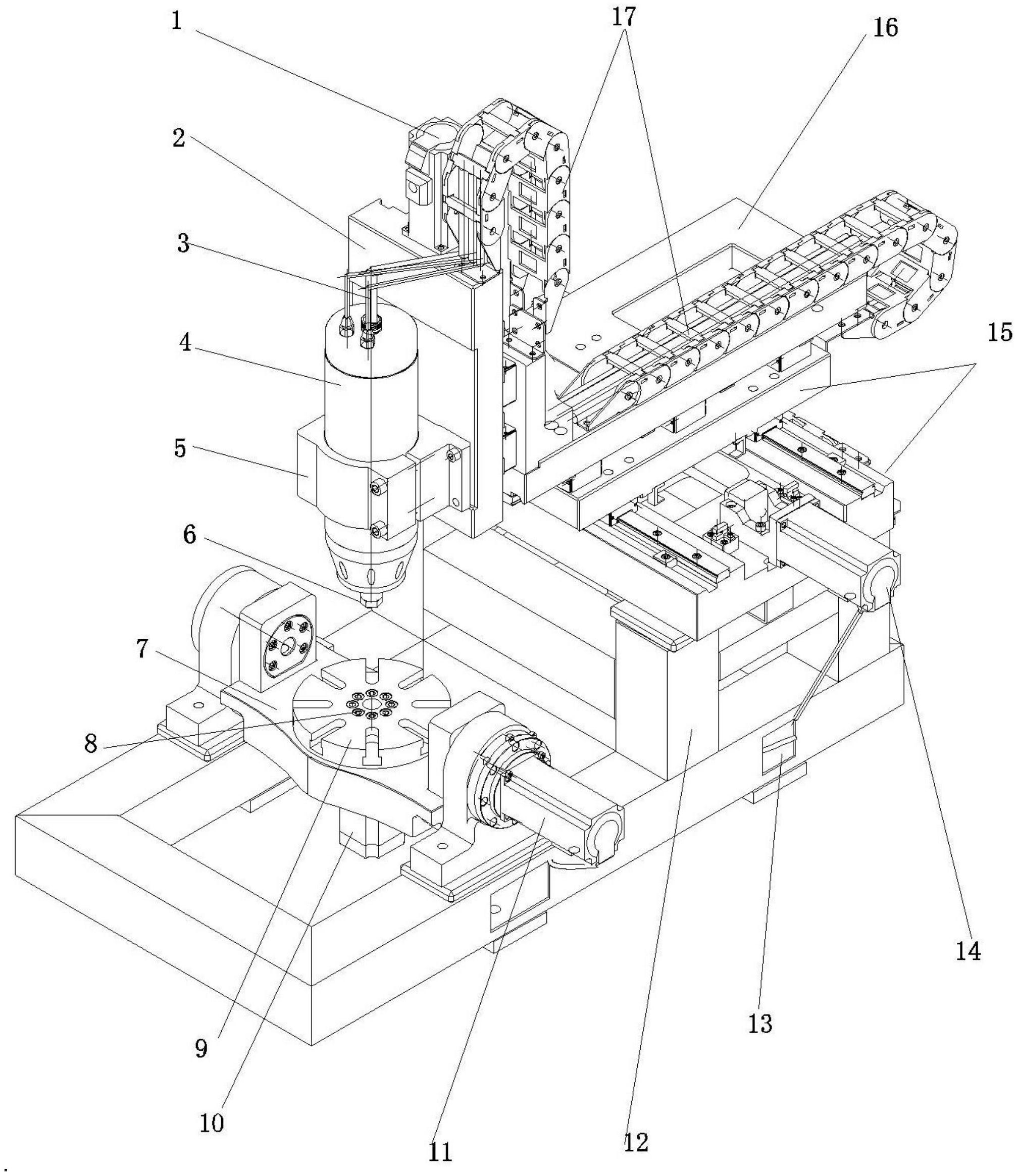 cn213646013u_一种适用于教学使用的桌面级微型五轴数控铣床有效