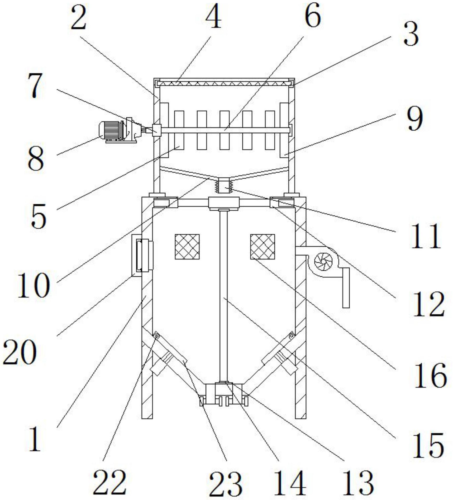 一种具有防潮结构的硅砖原料料仓