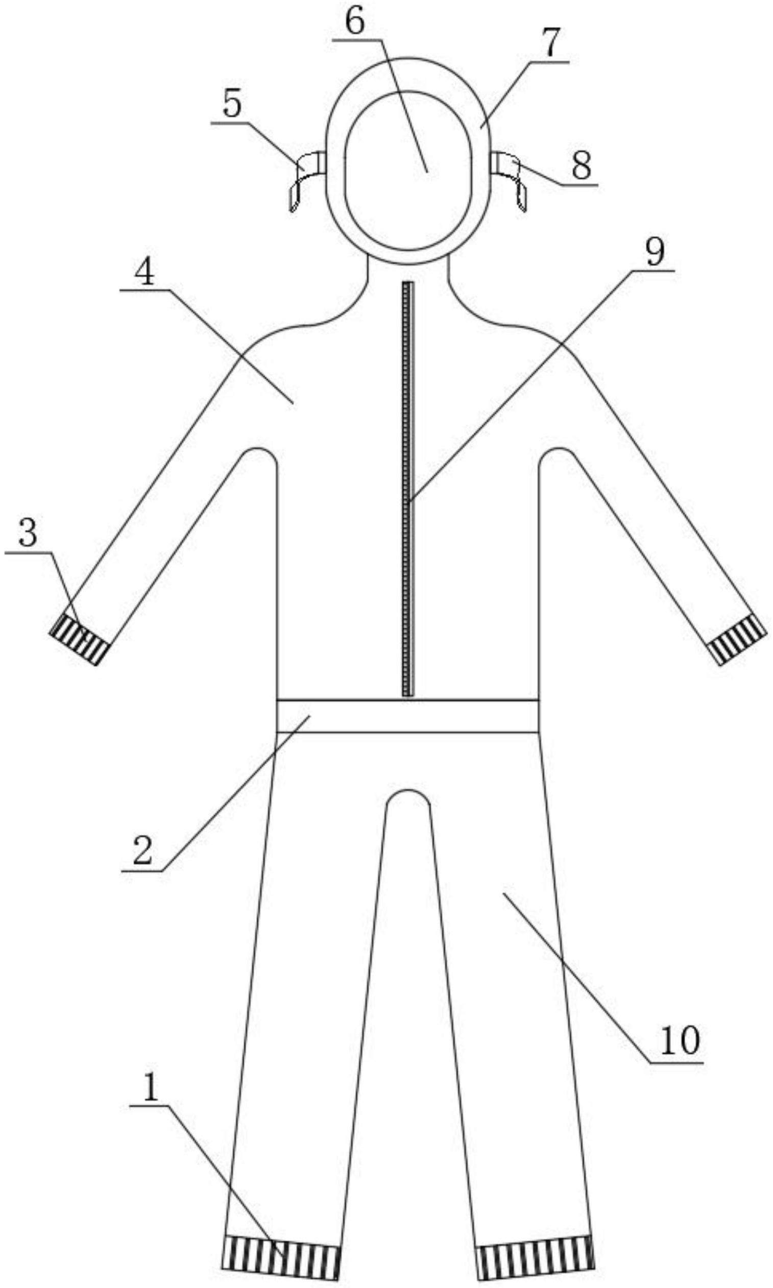 一种便于单人操作穿戴的防护服