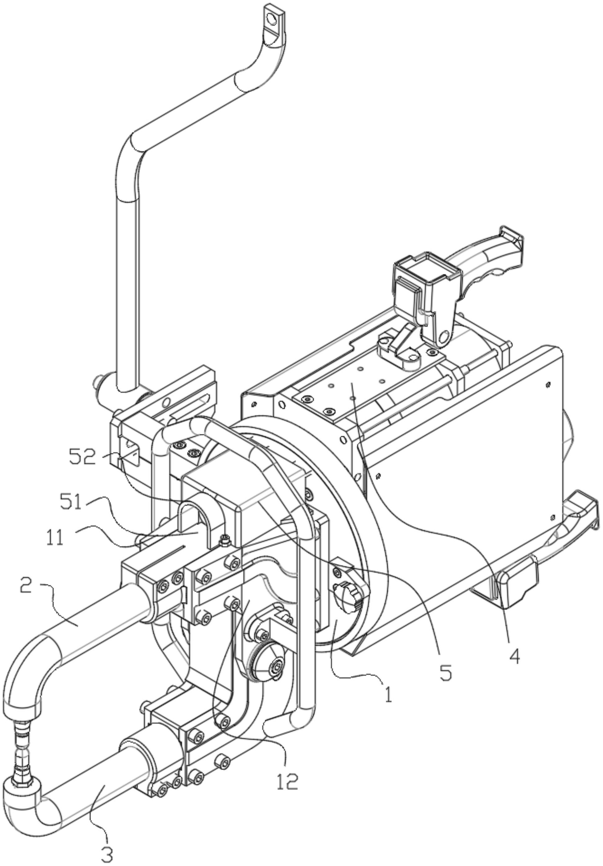 cn213672373u_一种中频联体悬挂式点焊机的快拆结构有效