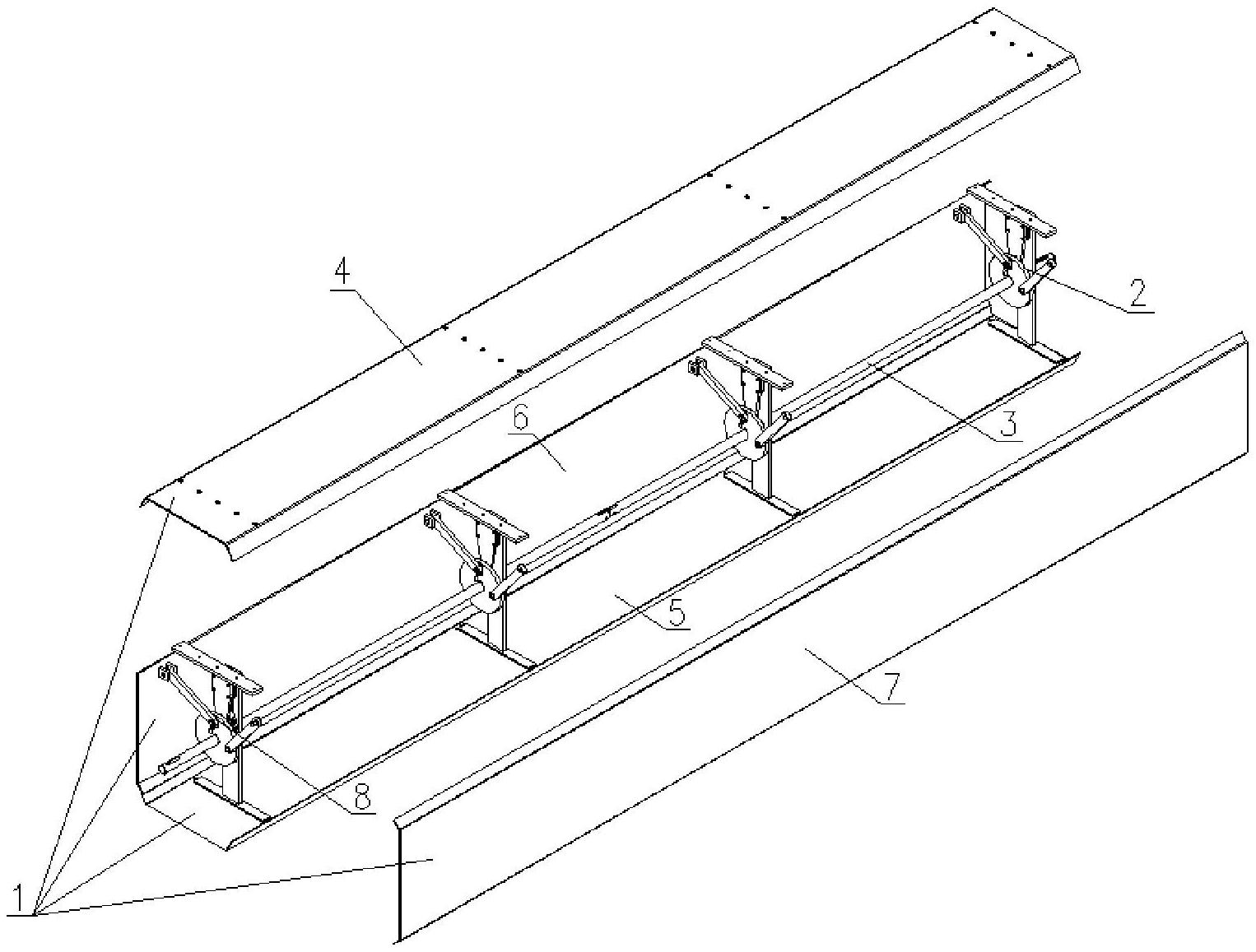 cn213674679u_一种旋转推拉三面收张式烟道内模有效