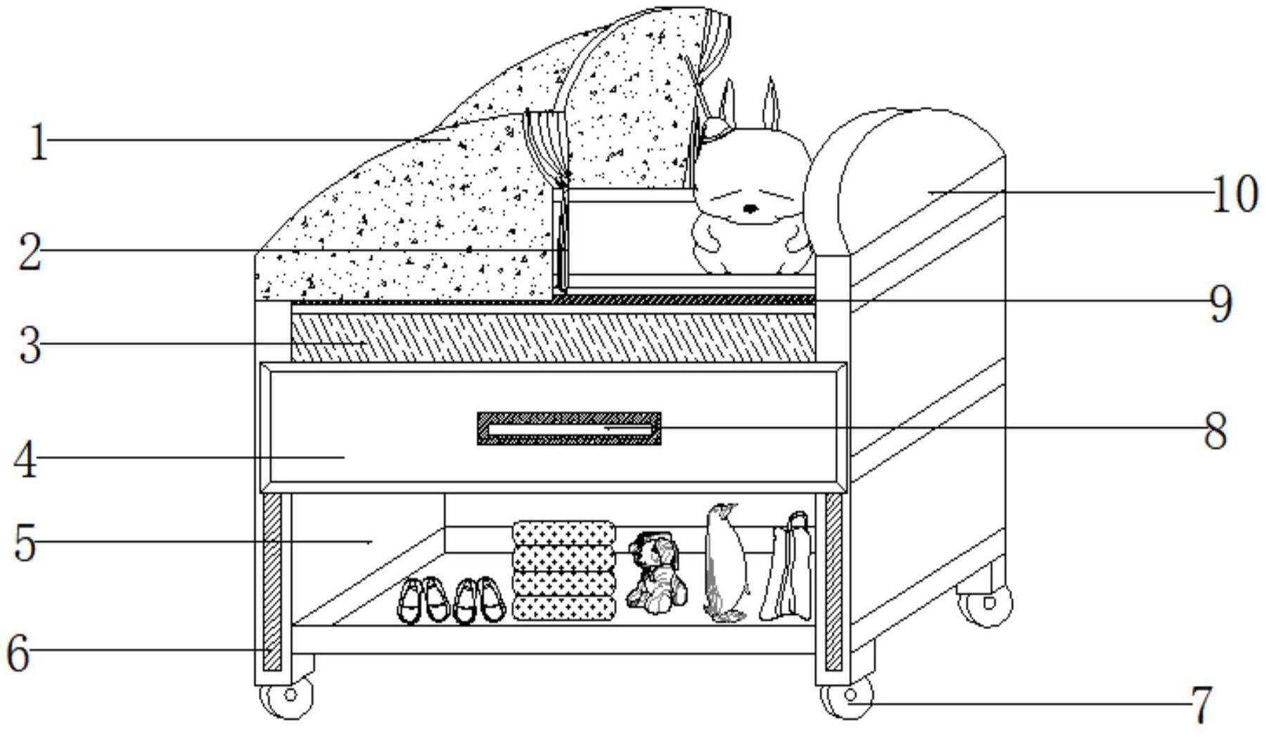 cn213696362u_一种双层婴儿床有效
