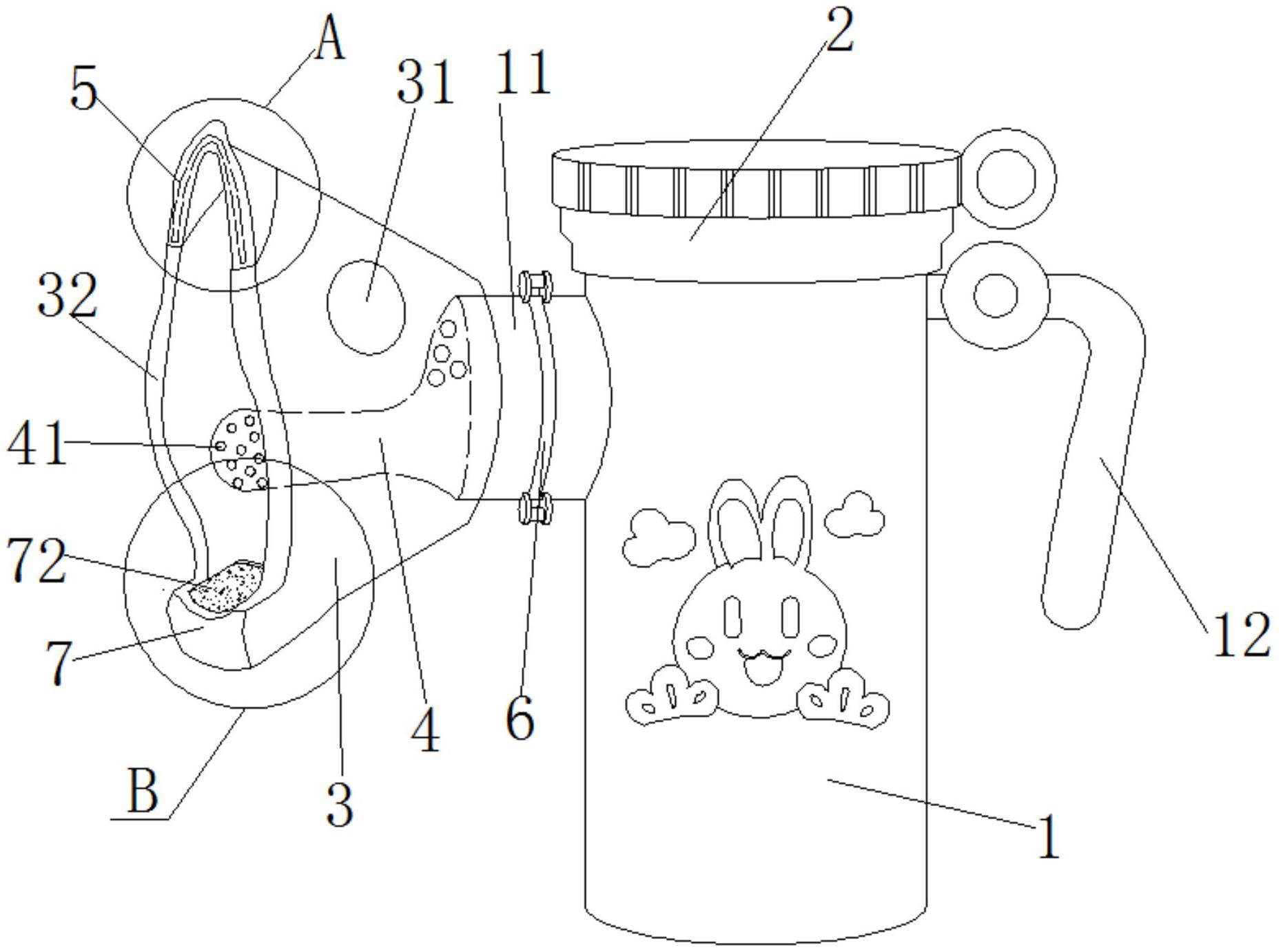 cn213698375u_一种奶嘴式雾化面罩有效
