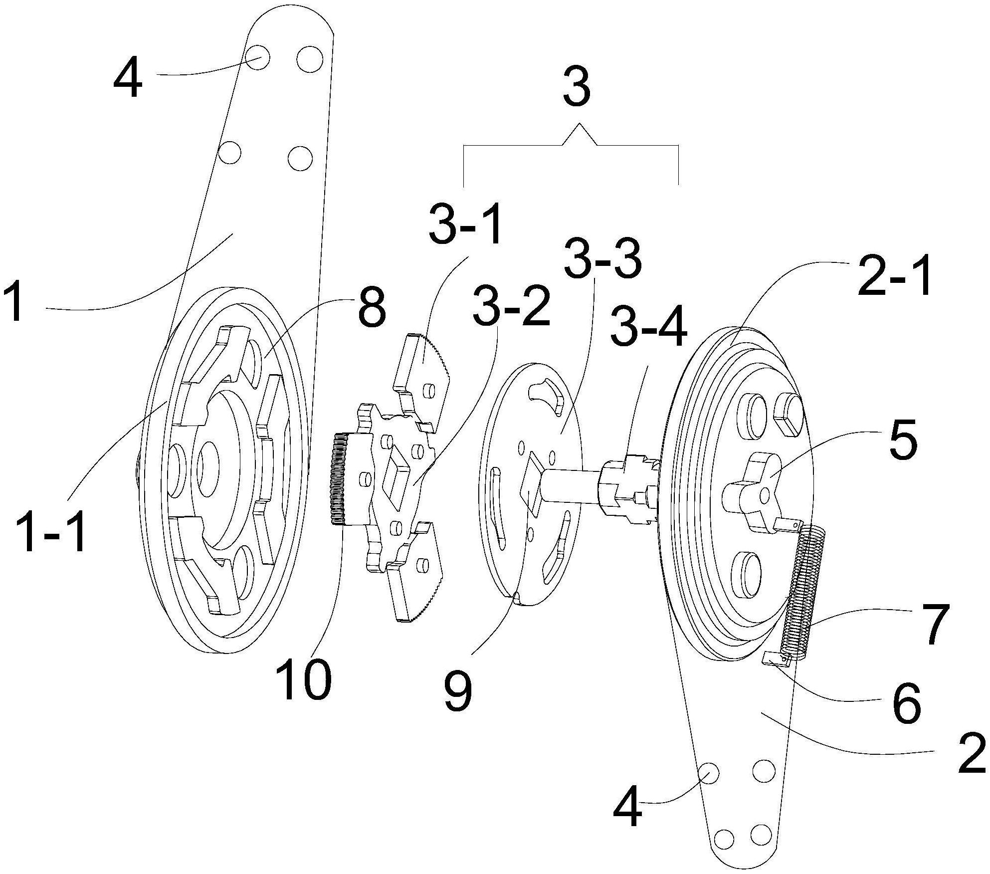 一种便于连接的手动座椅调角器