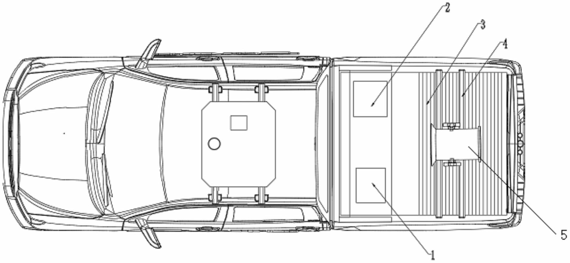 防疫车后舱组合舱盖结构