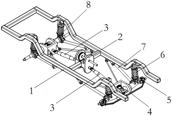 一种能缓解冲撞的汽车底盘