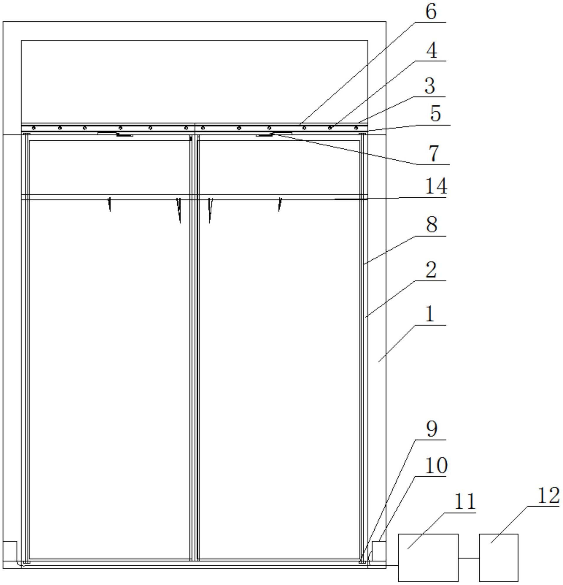 一种自动开关的外开门结构