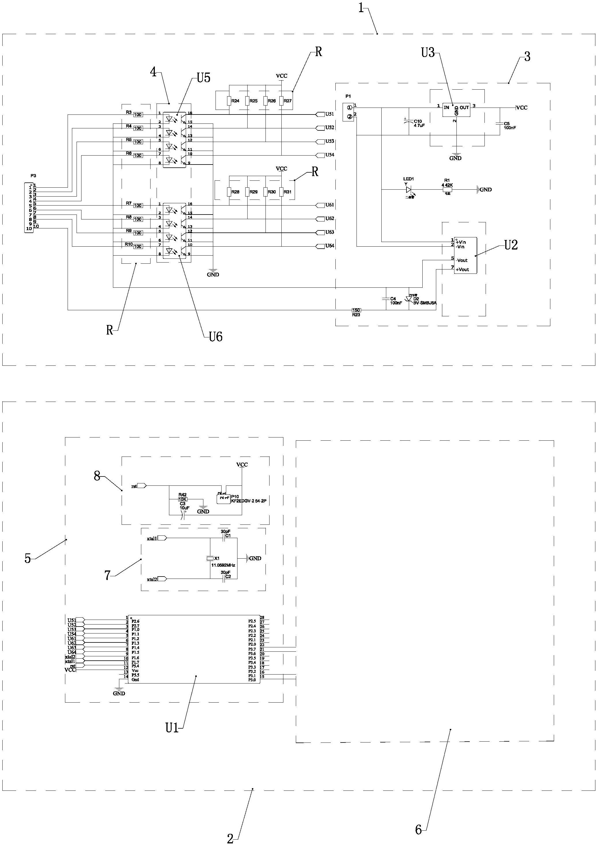 usb键盘电路板接线图图片