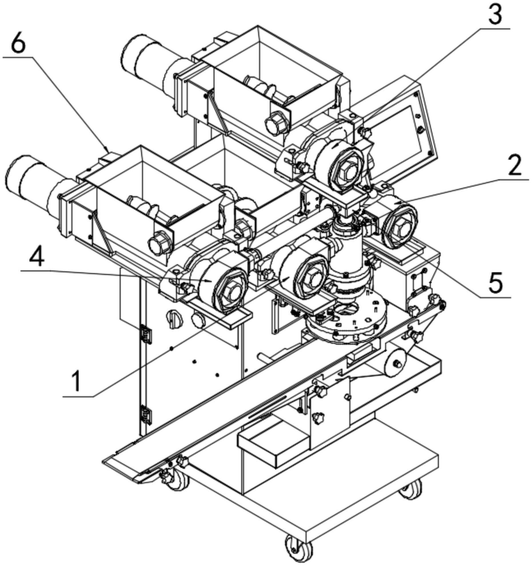 一种四重馅包馅机
