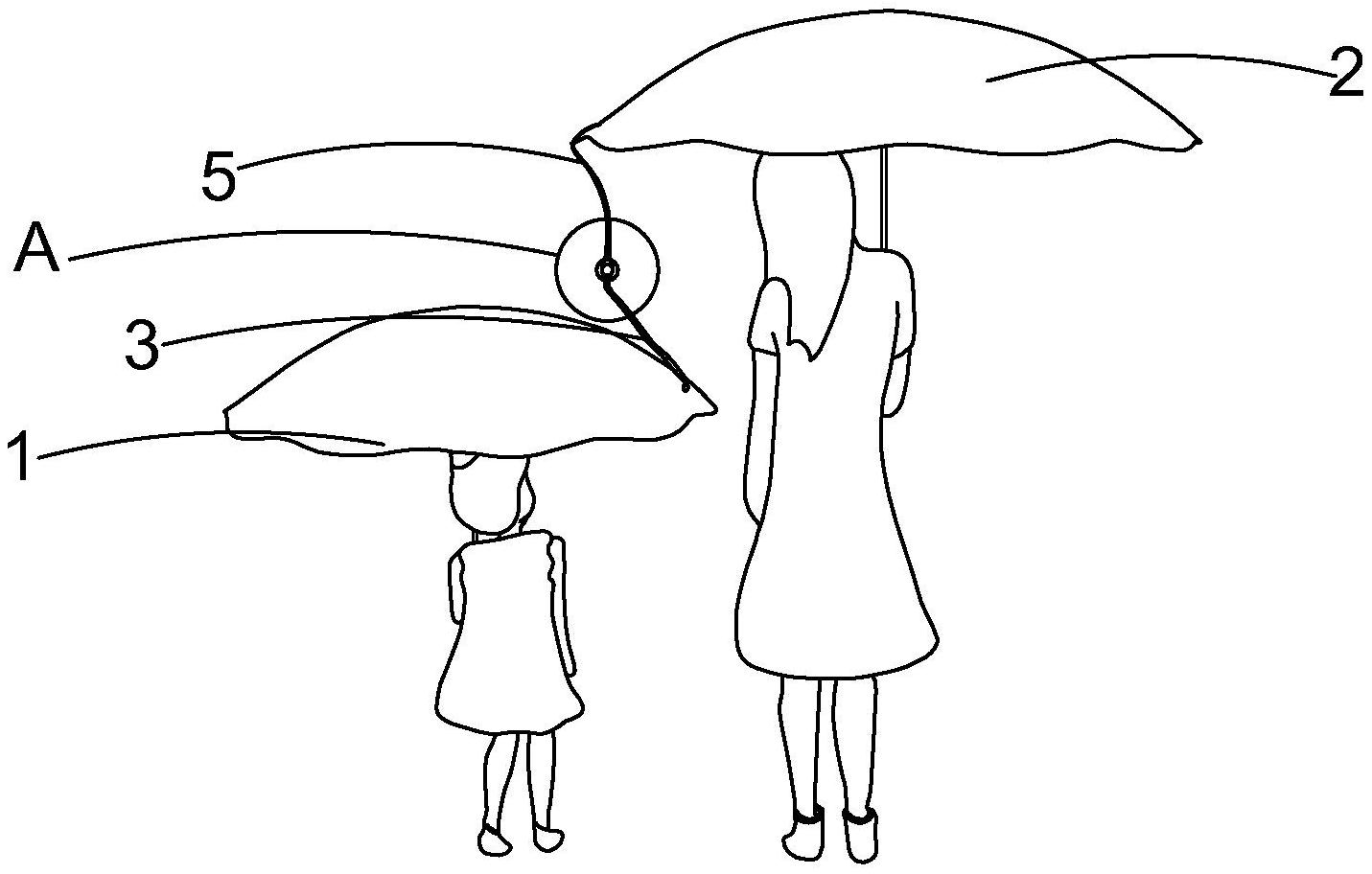 一种防走失亲子伞