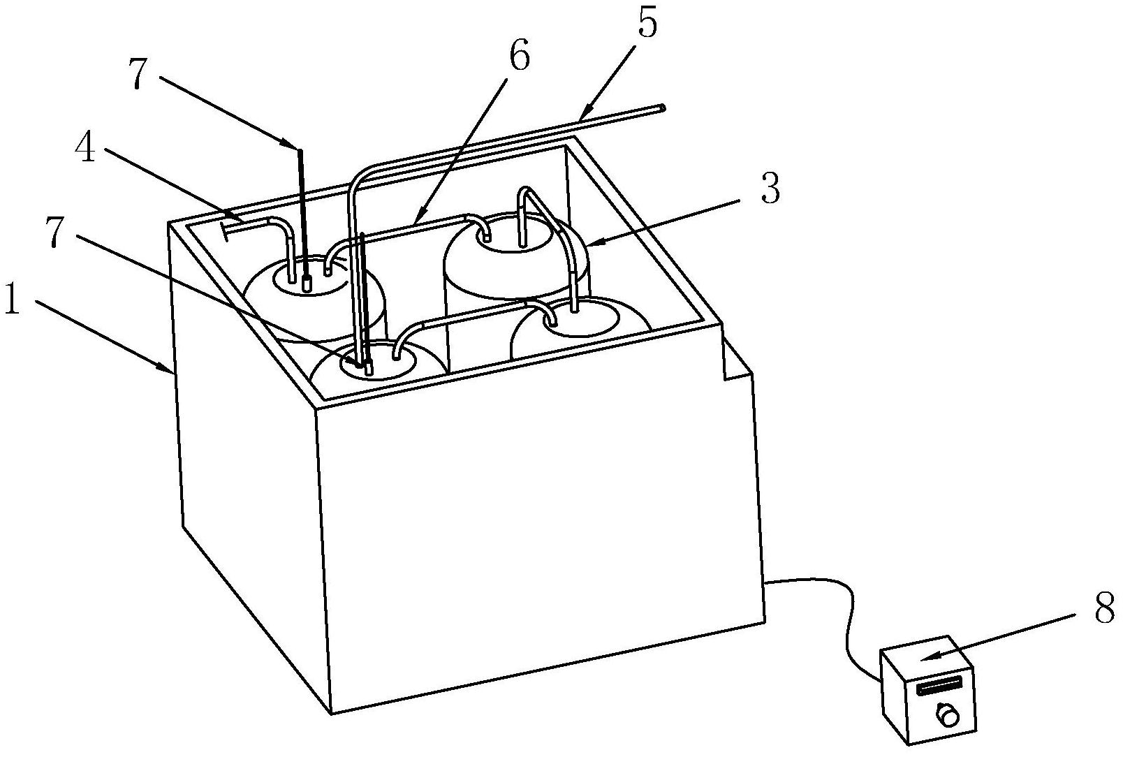 一种应用于液体恒温流动试验的多级油浴控温装置