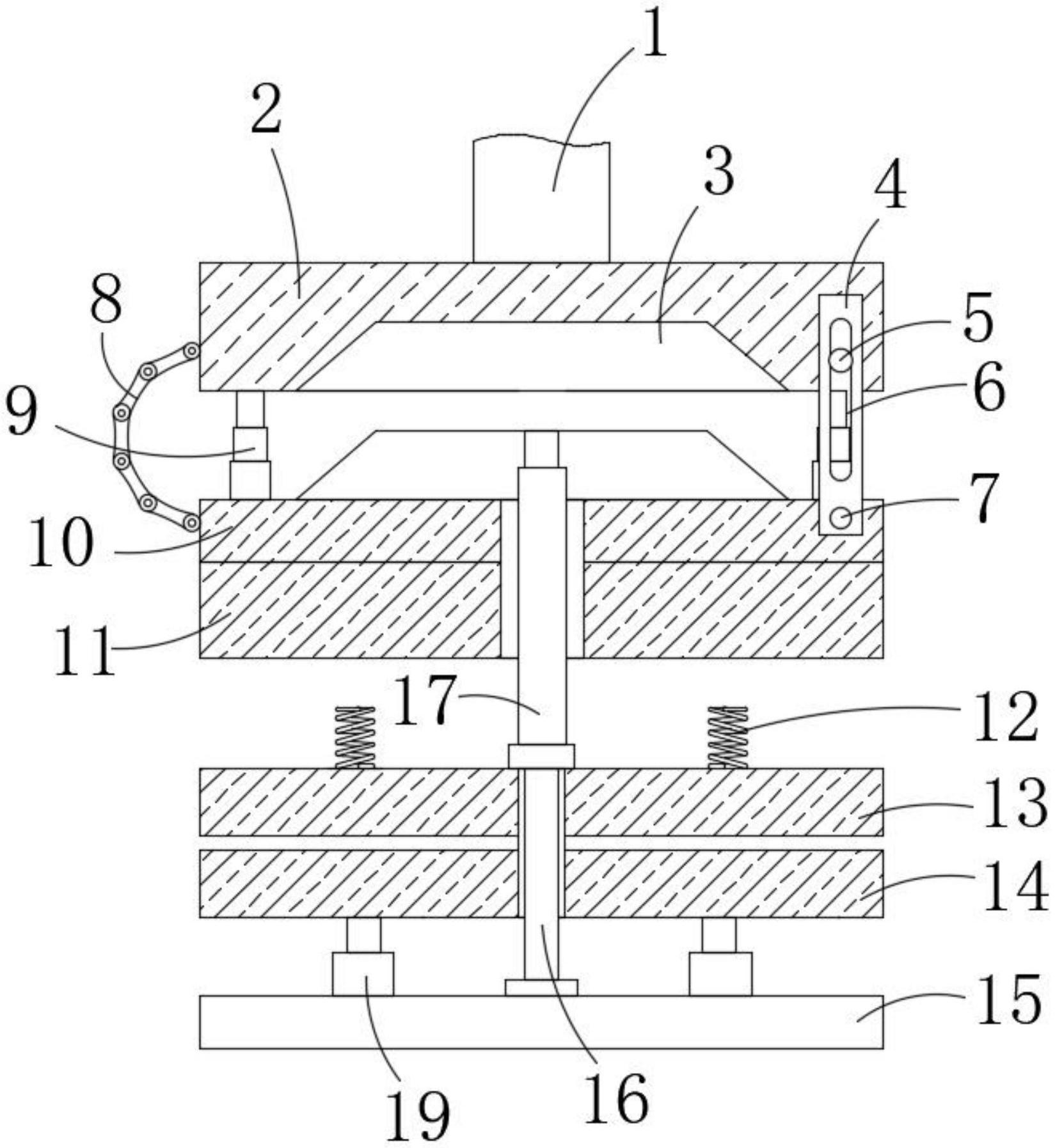 一种五金塑胶模具二次顶出结构