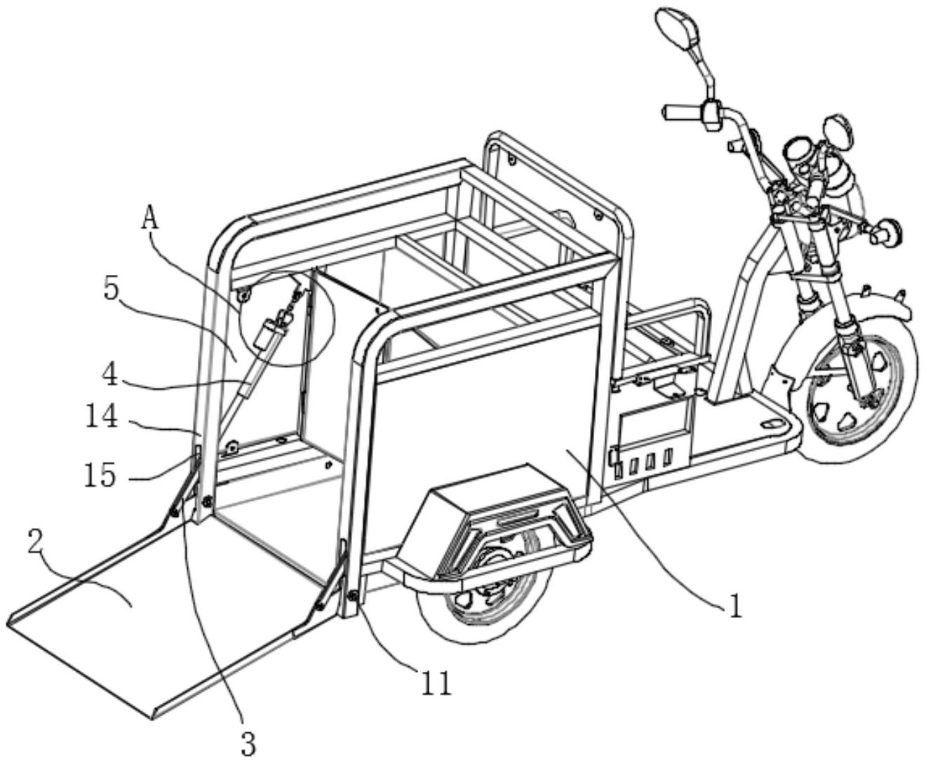 一种车厢后门自动开闭的电动环卫车