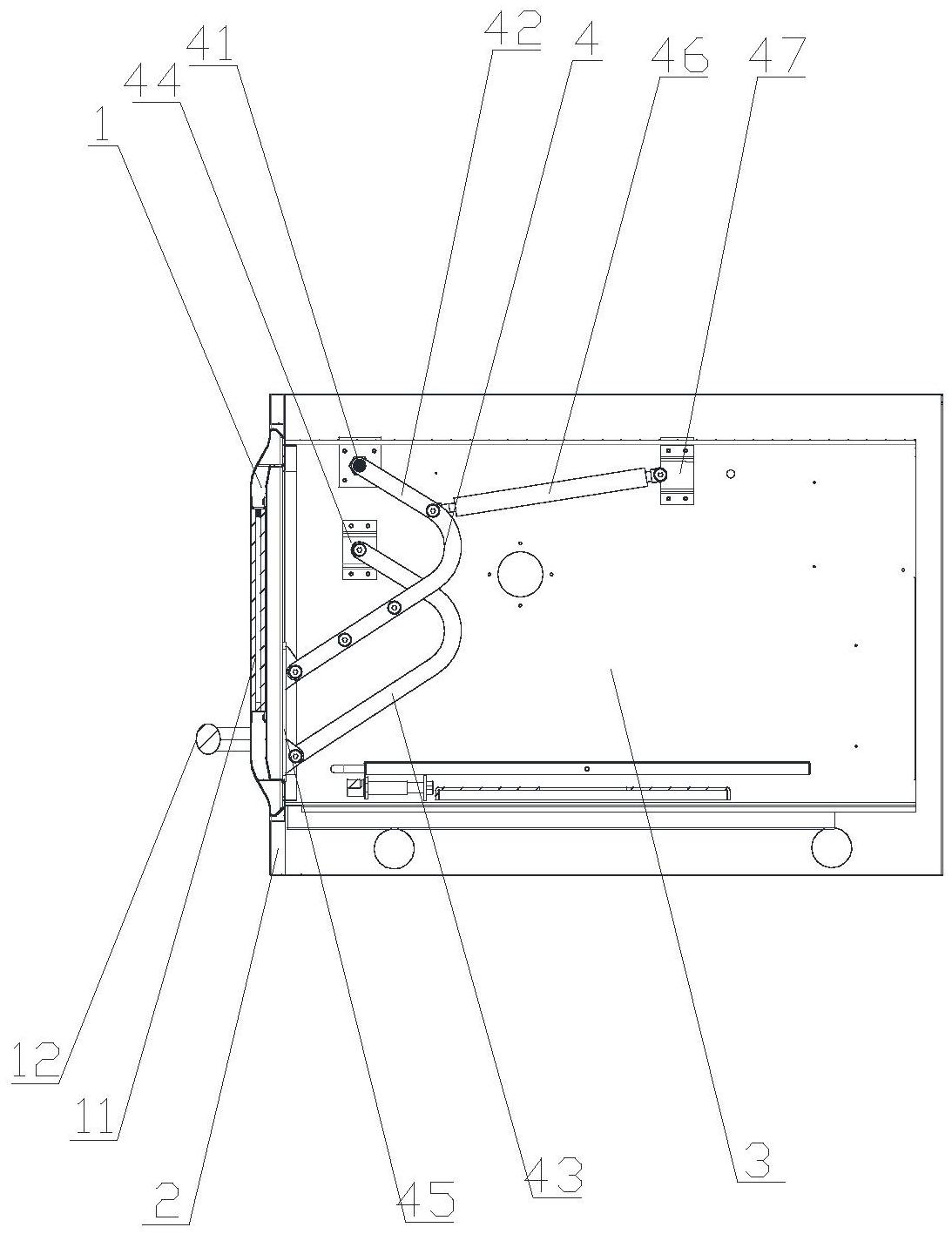 一种垂直上开门结构