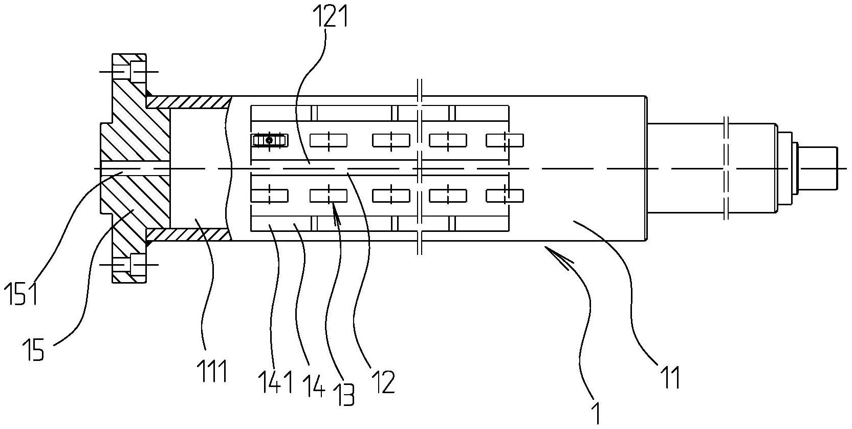 一种带滚轮式气胀轴
