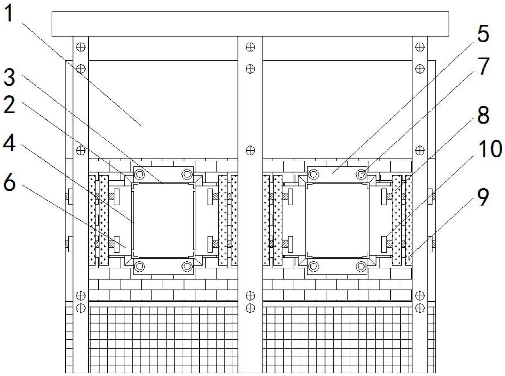 一種玻璃窯爐投料口池壁磚防護結構