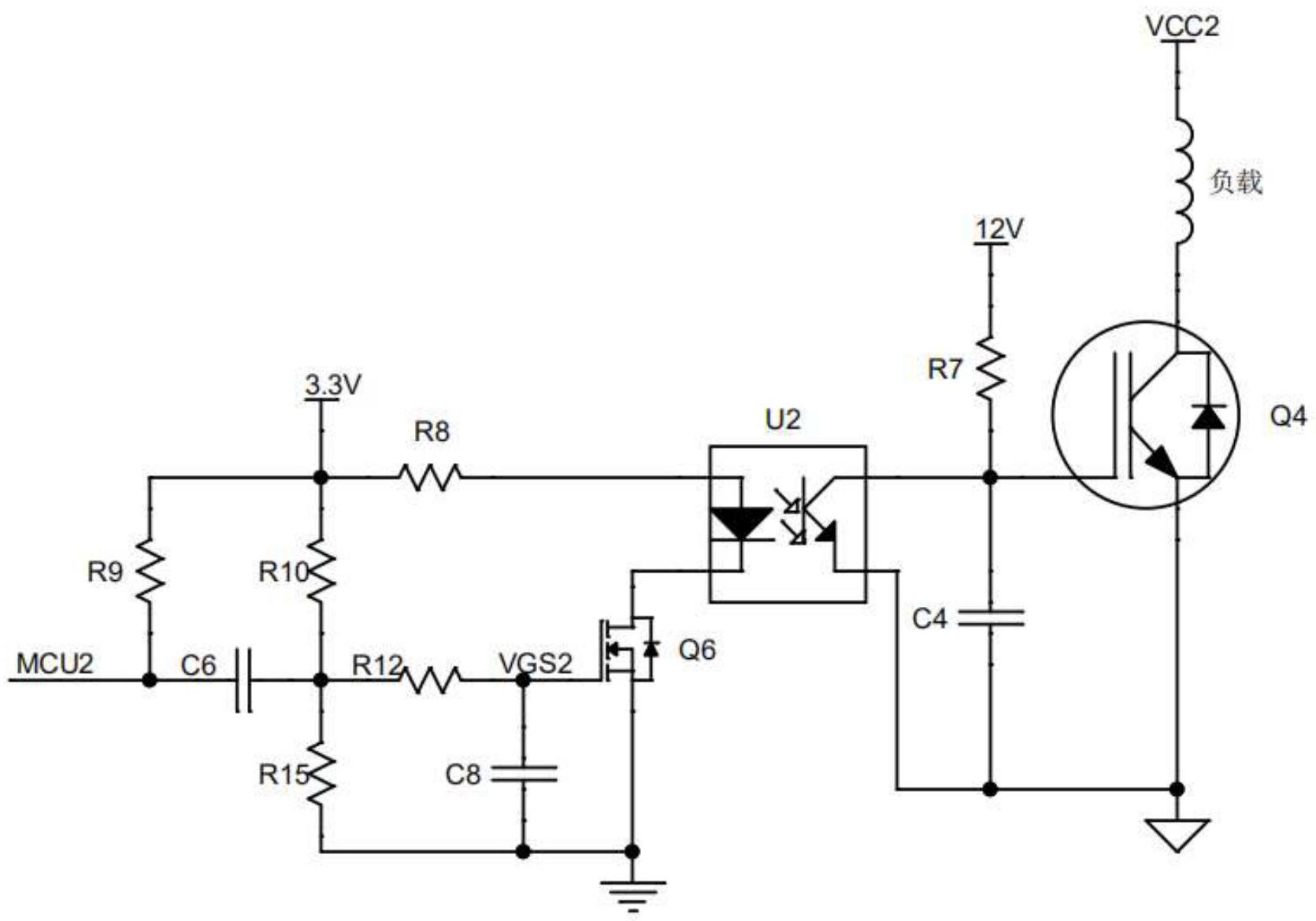 一种基于mos管控制igbt的保护电路