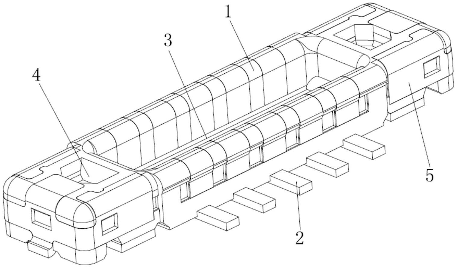 一种微型板对板连接器的公端结构