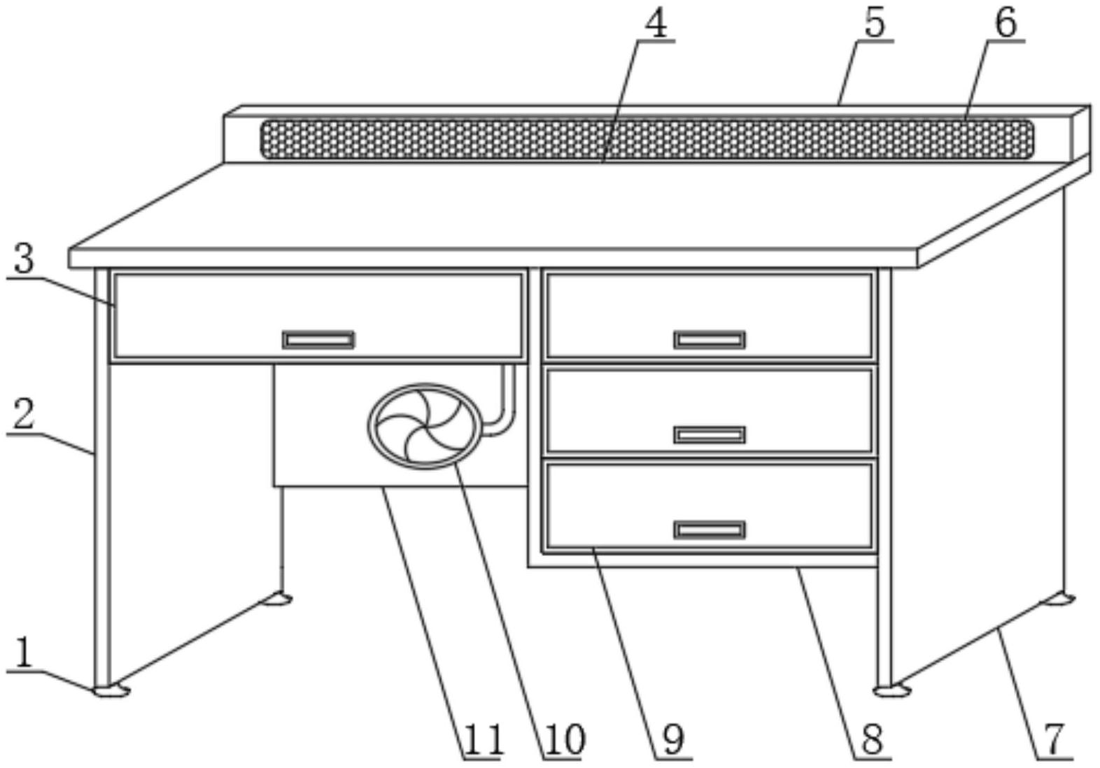 一种新型经济管理用办公桌结构