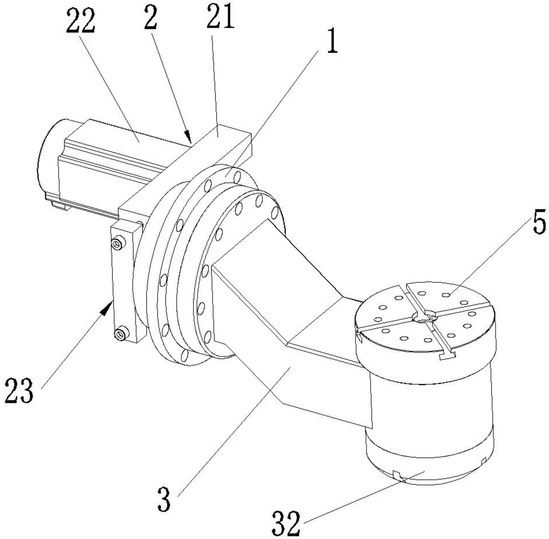 一种用于五轴加工中心的新型单臂摇篮式五轴转台
