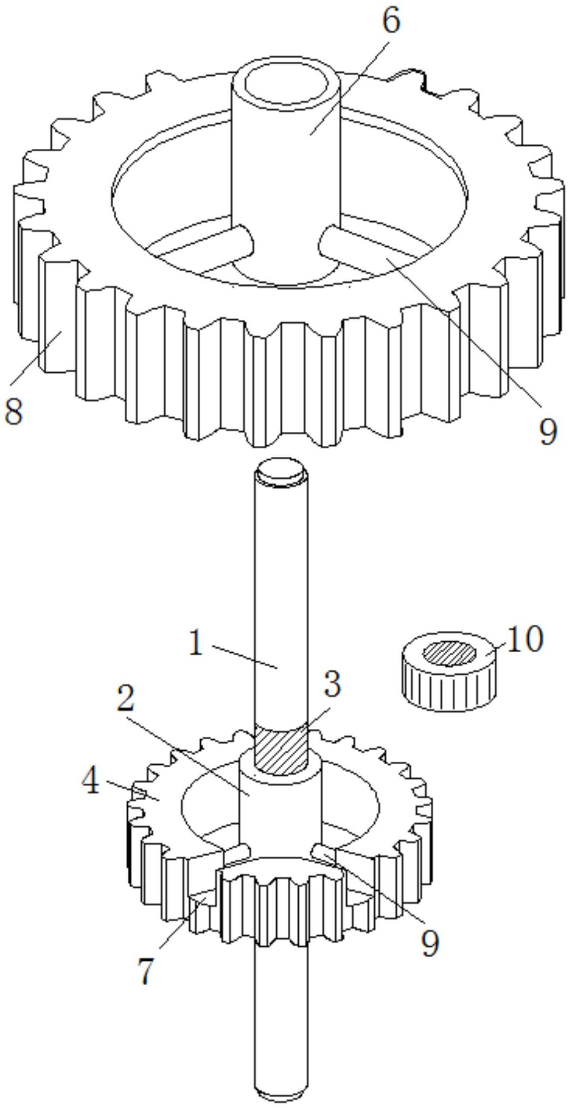 一种方便拆装的重叠装配式机械齿轮