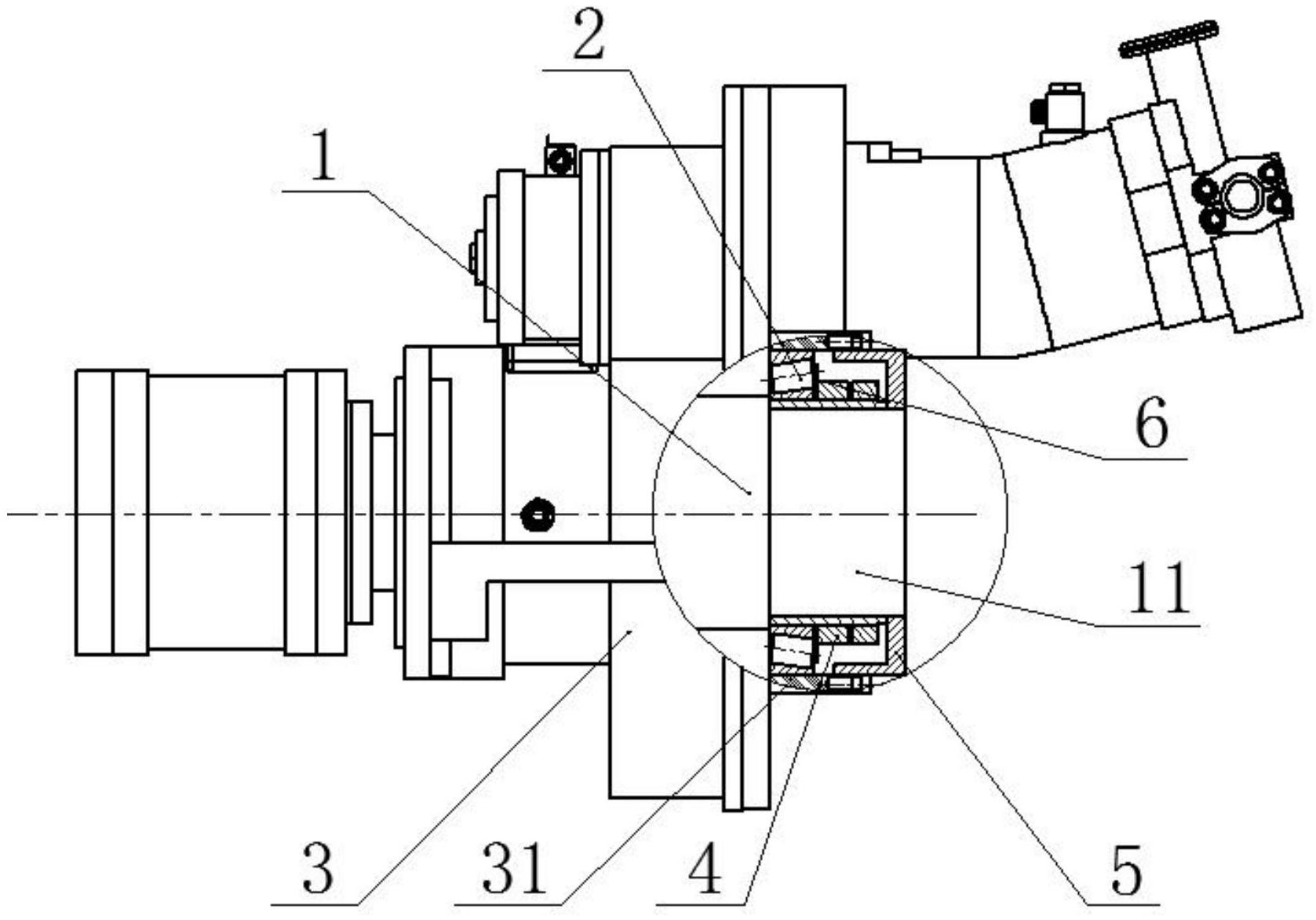 一种矿用履带式液压钻机的主轴结构