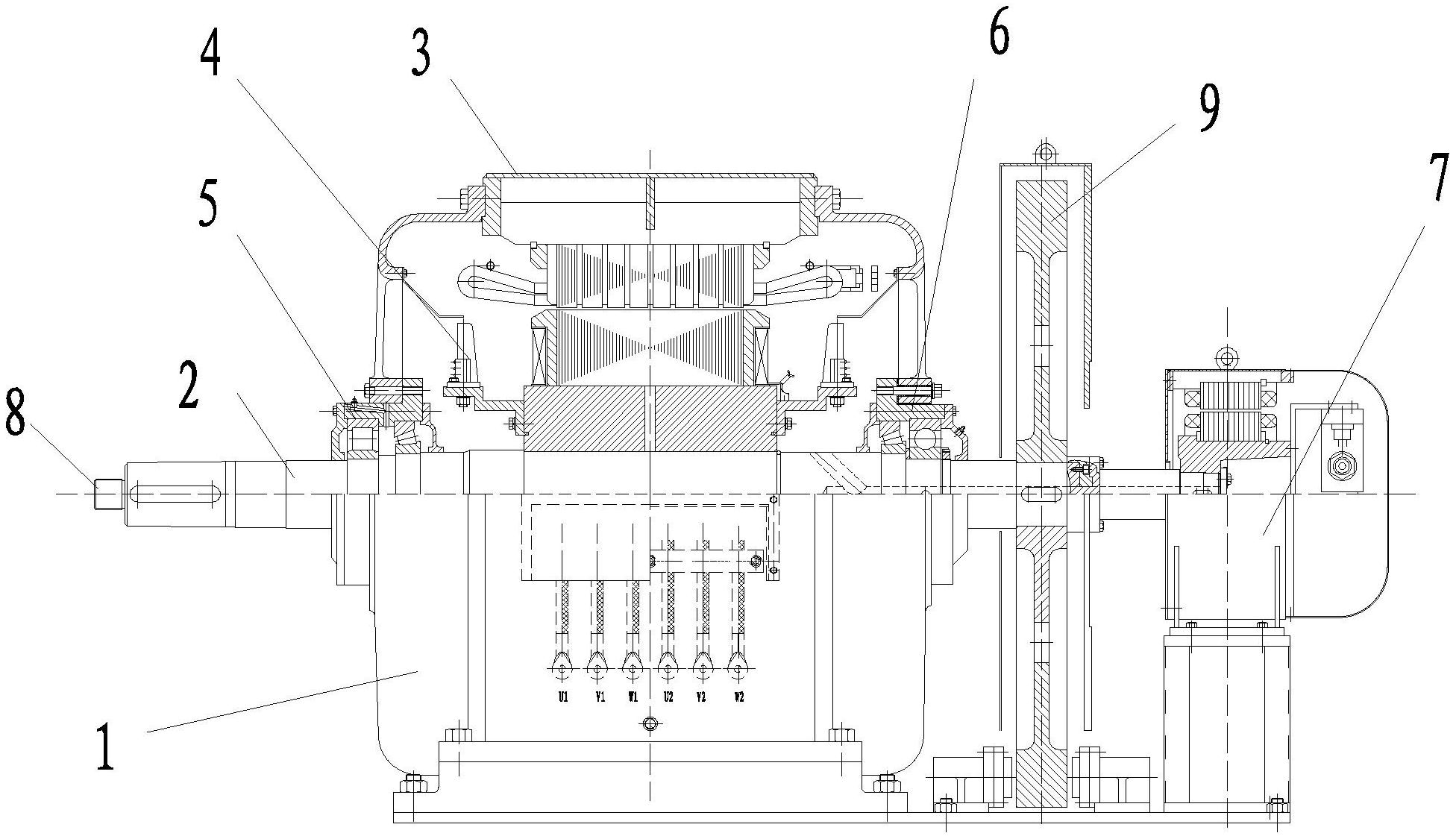 卧式水轮发电机结构图图片