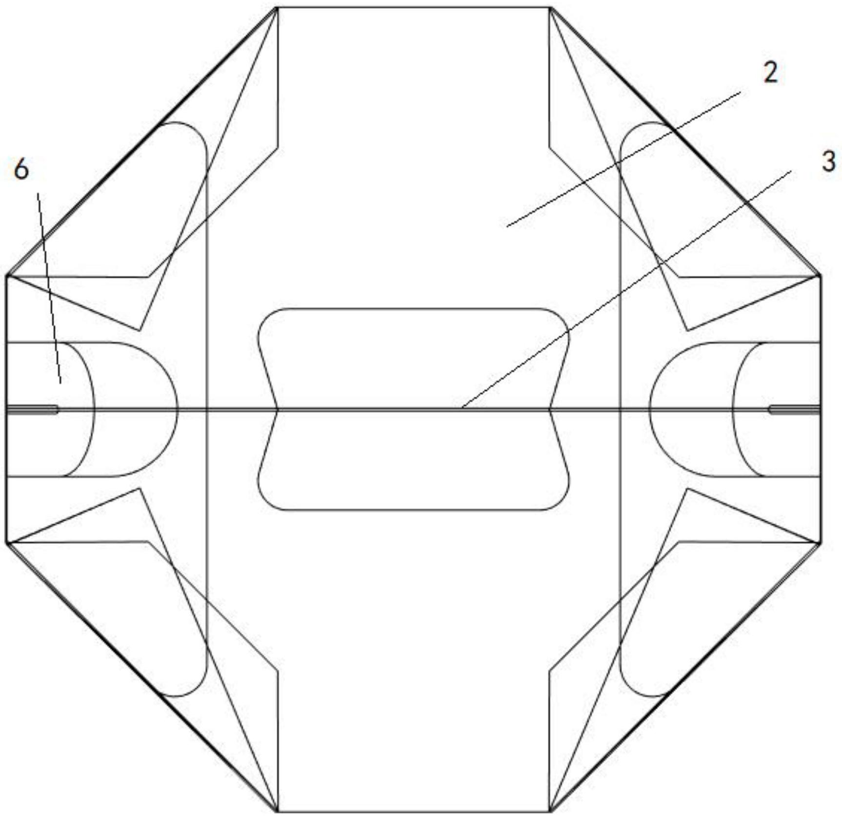 一种不等边的八边形一纸成型手提盒