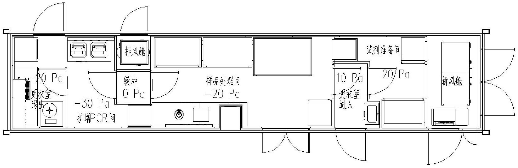 車載移動加強型p2-pcr實驗室