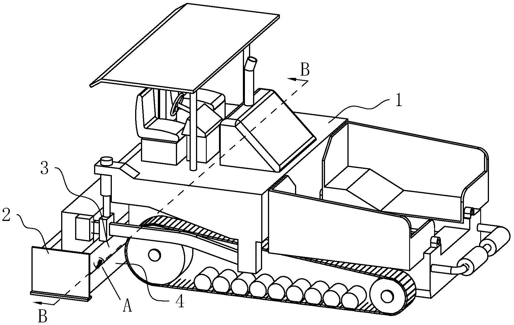 一种便于更换橡胶挡板的沥青摊铺机