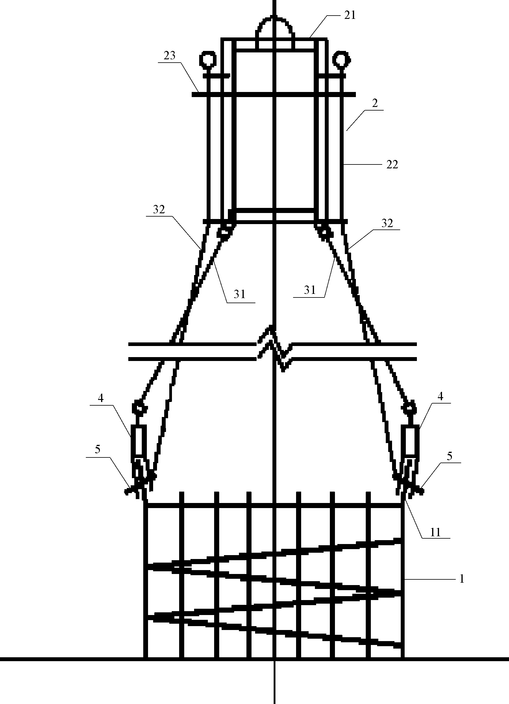 用于深基坑钻孔灌注桩的钢筋笼吊筋替代装置