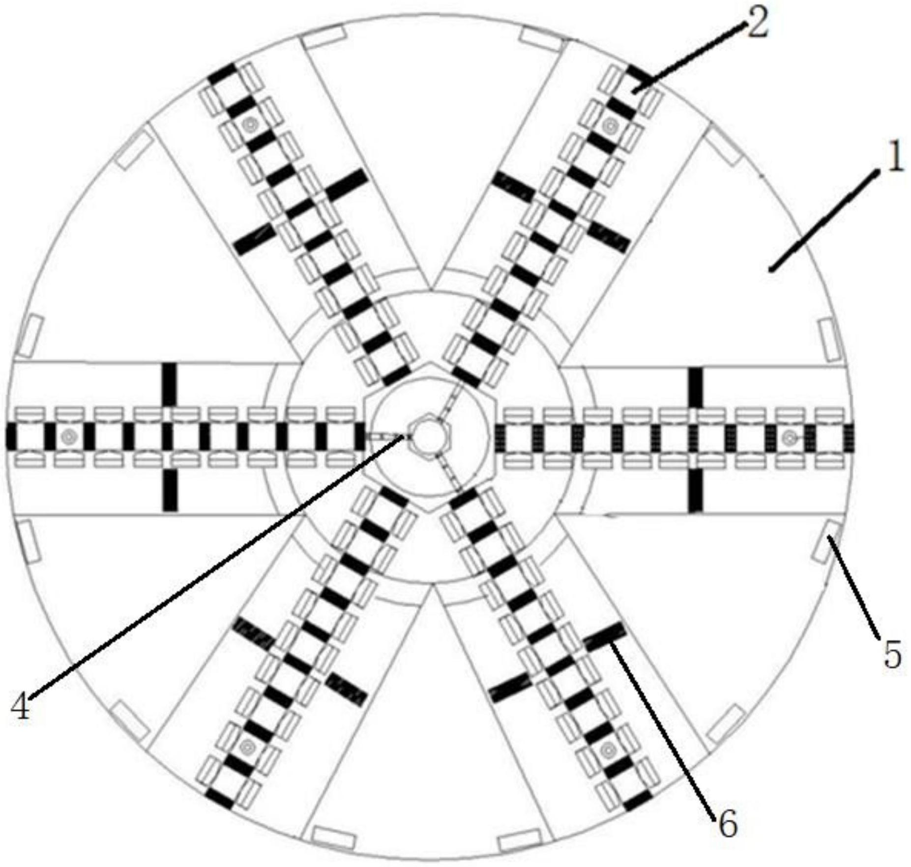 一种膨胀土地层盾构磨桩的盾构机刀盘结构