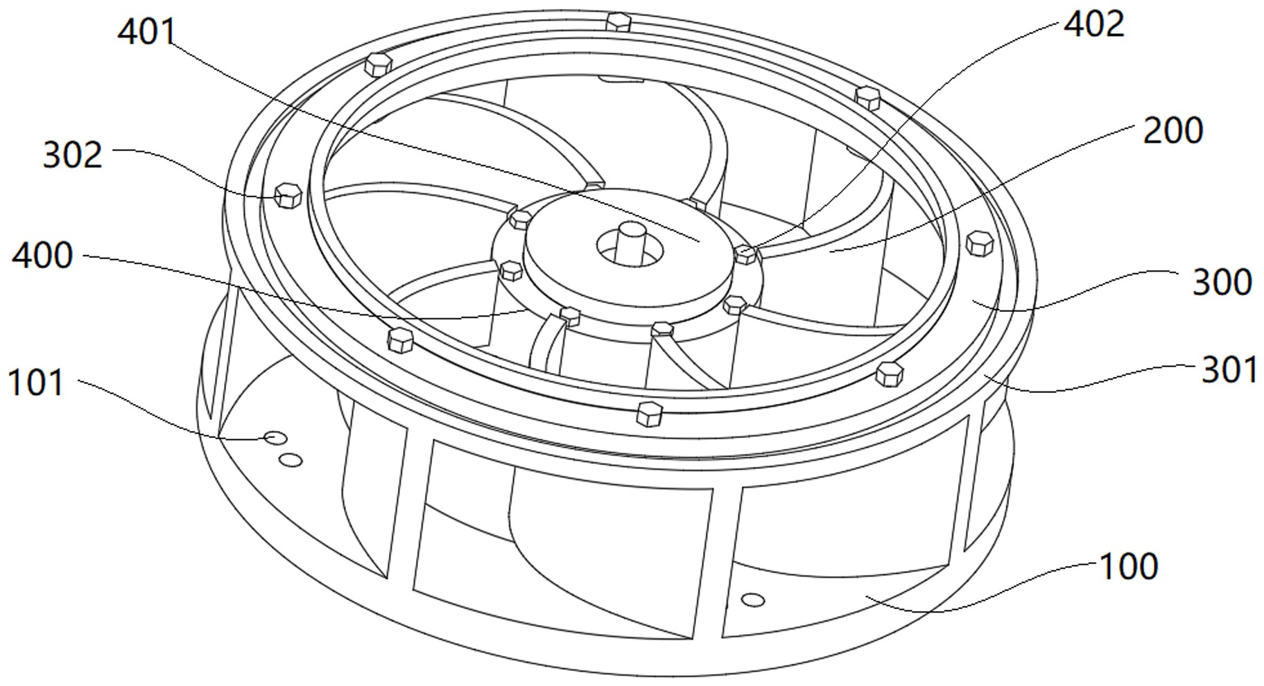 一种离心风机叶轮结构