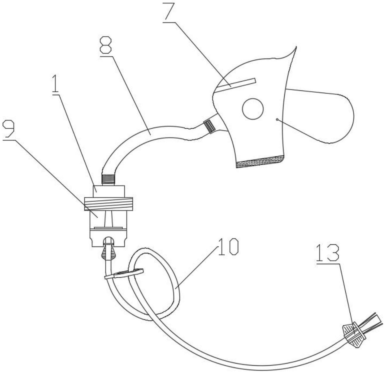 一种易连接防缠绕防滴液的雾化面罩