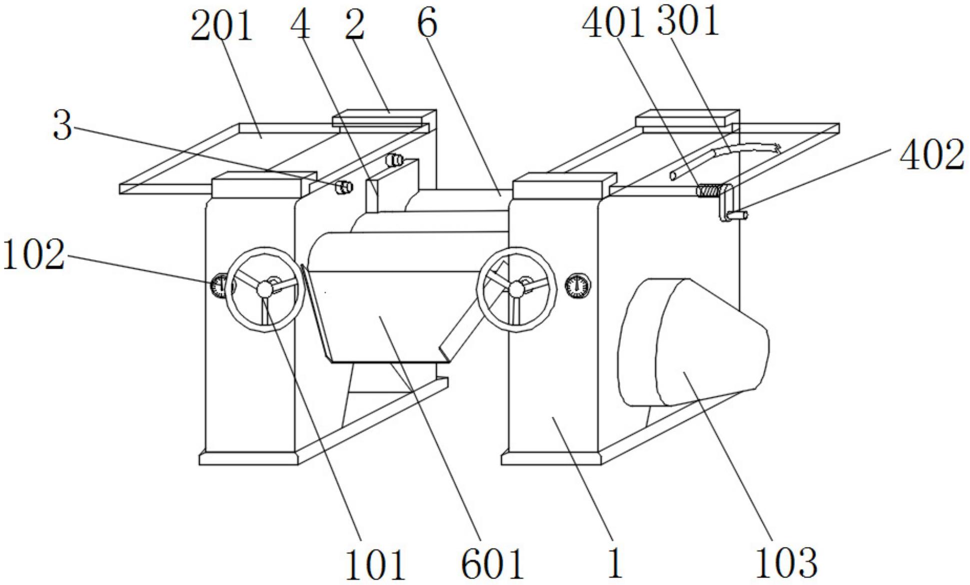 一种具有清洁功能的粉剂类化妆品生产用三辊研磨机