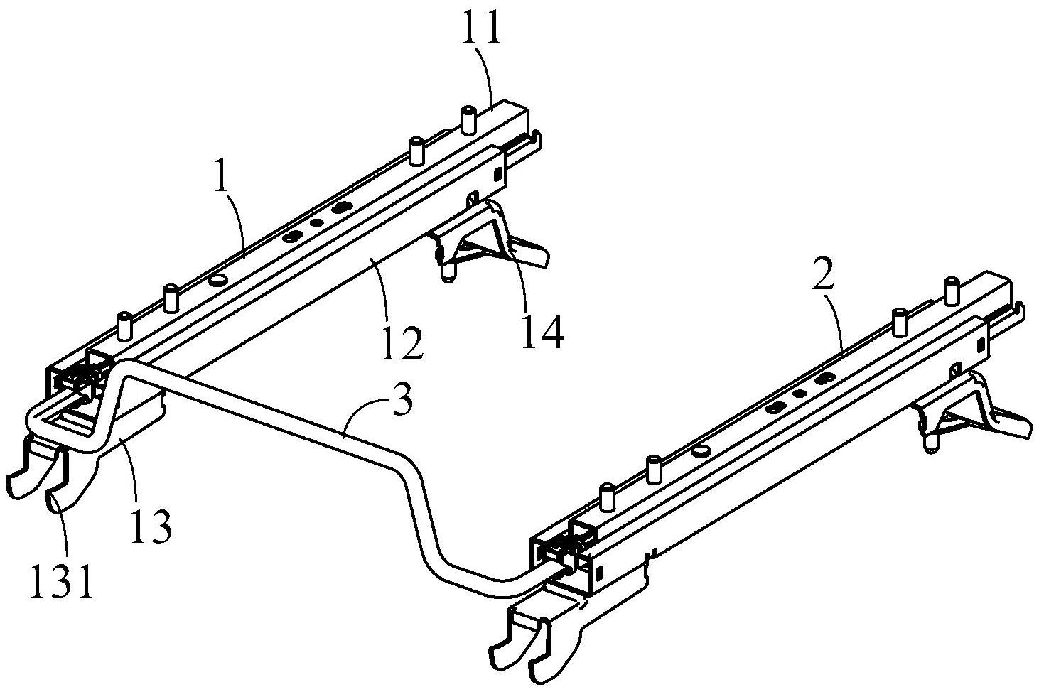 一种快速安装的对称性汽车座椅滑轨